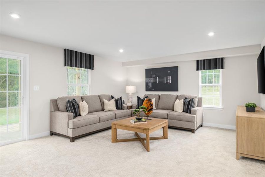 Representative furnished interior of a home built from the Schubert by Ryan Homes in Alexander Towns, Lawrenceville (Image 29).