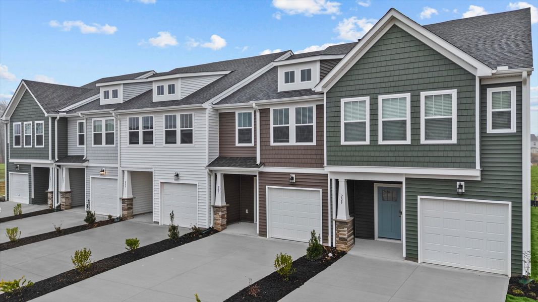 First-rate curb appeal with clean lines and a welcoming front entry