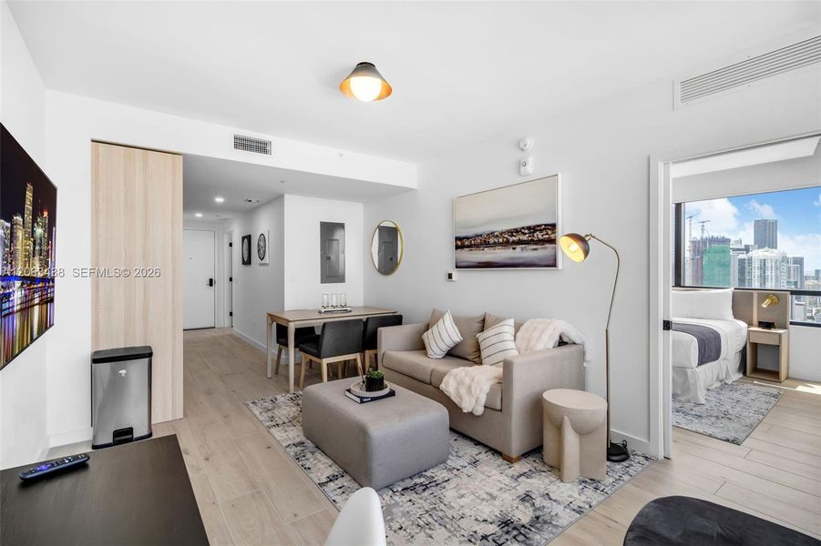 Furnished interior view inside a new home in , Miami (Image 6).