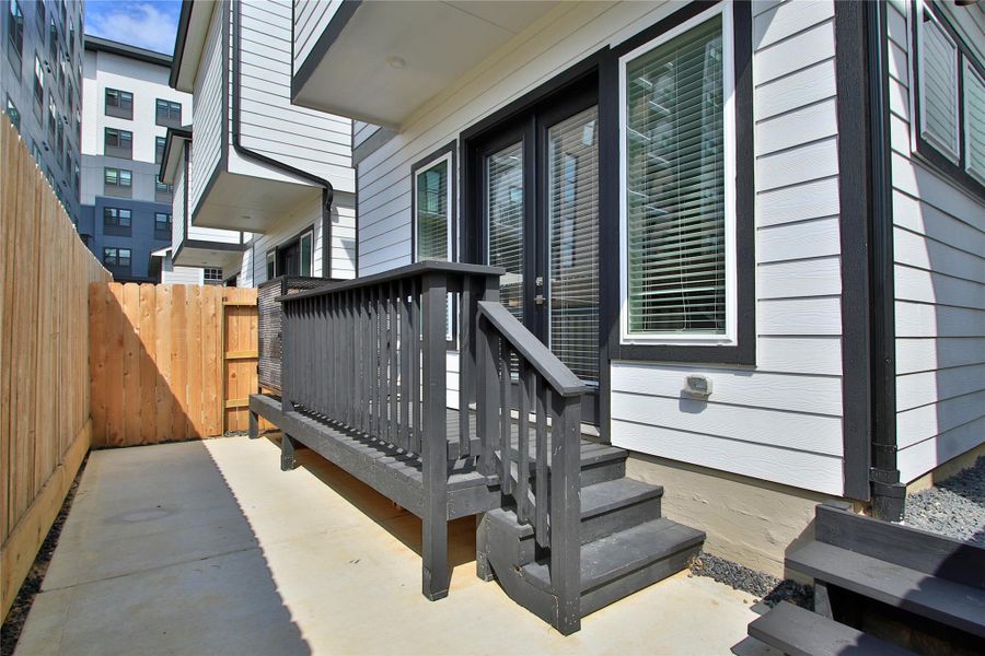 Exterior details and patio area of a home in Shady Acres, Houston (Image 21). Exterior details and patio area of a home in Shady Acres, Houston (Image 21).