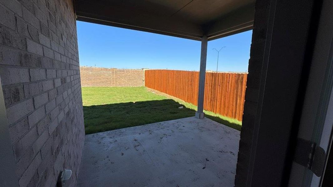 Patio - All Home and community information, including pricing, included features, terms, availability and amenities, are subject to change at any time without notice or obligation. All Drawings, pictures, photographs, video, square footages, floor plans, elevations, features, colors and sizes are approximate for illustration purposes only and will vary from the homes as built.