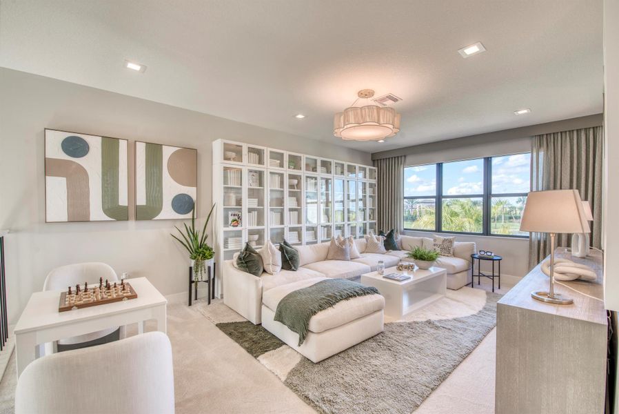Furnished interior view inside a new home in Apex at Avenir, Palm Beach Gardens (Image 32).