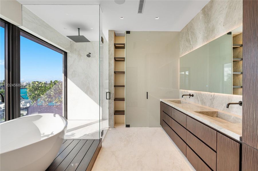 Furnished interior view inside a new home in , Miami Beach (Image 12).