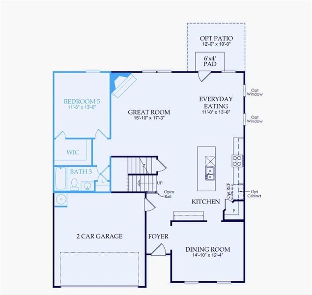 2D floor plan layout of this home in Briar Creek, Atlanta, GA (Image 3).