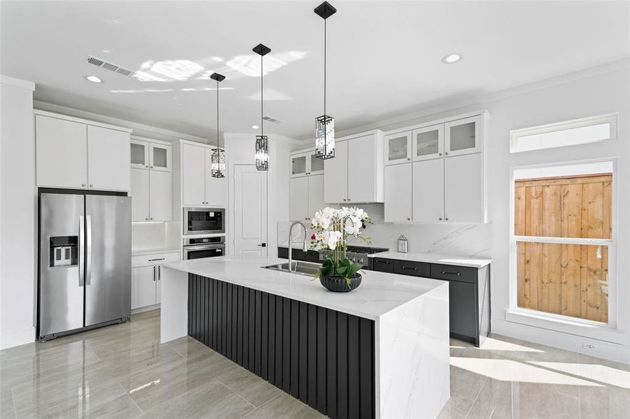 Furnished interior view inside a new home in , Dallas (Image 11).