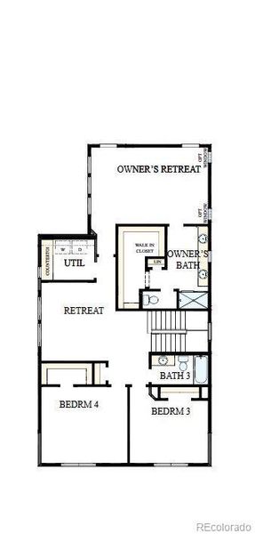 2D floor plan layout of this home in Painted Prairie Cottage, Aurora, CO (Image 5). 2D floor plan layout of this home in Painted Prairie Cottage, Aurora, CO (Image 5).