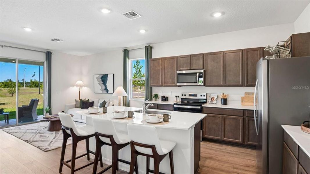 Furnished interior view inside a new home in Sanctuary at Citrus Park Townhomes, Tampa (Image 10).