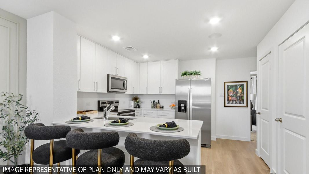 Furnished interior view inside a new home in Baron Village, Conroe (Image 10).