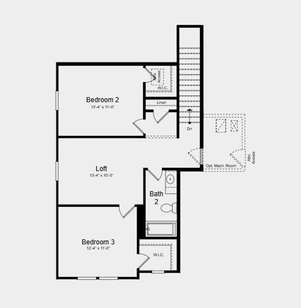 2D floor plan layout of this home in Windance Lake, Loganville, GA (Image 3).
