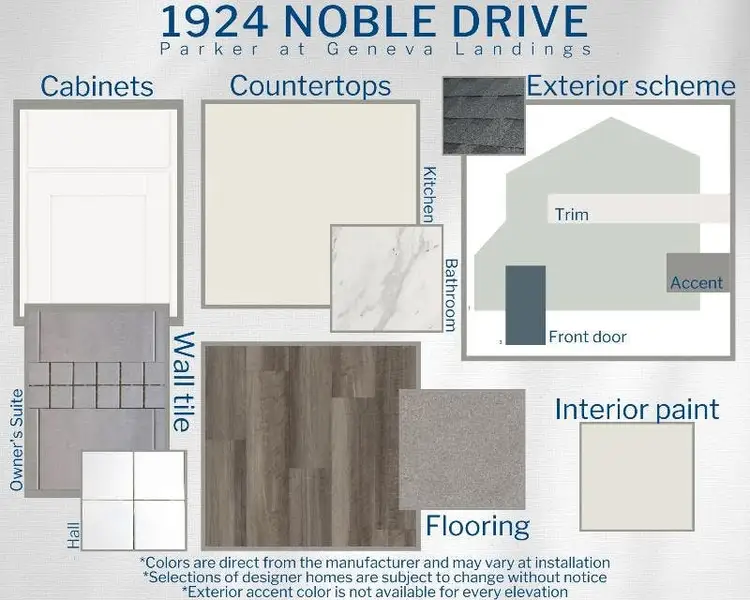 Parker - Colors for this home Parker - Colors for this home