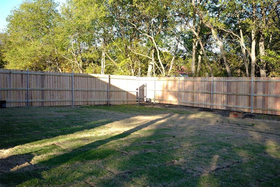 View of fenced backyard View of fenced backyard