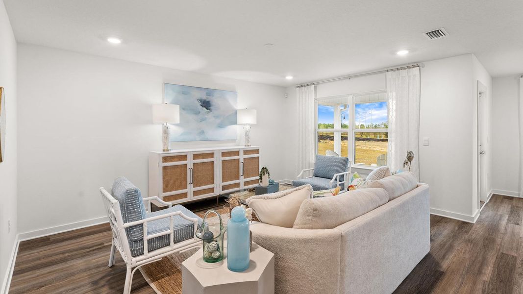 Furnished interior view inside a new home in Magnolia at the Bluffs Phase 3, Freeport (Image 12).