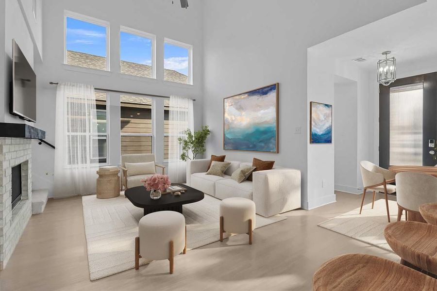 Furnished interior view inside a new home in Indigo: 40ft. lots, Richmond (Image 9). Furnished interior view inside a new home in Indigo: 40ft. lots, Richmond (Image 9).