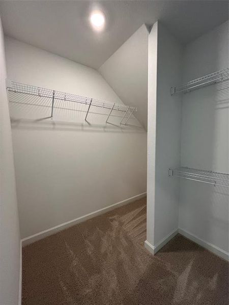 The spacious master closet