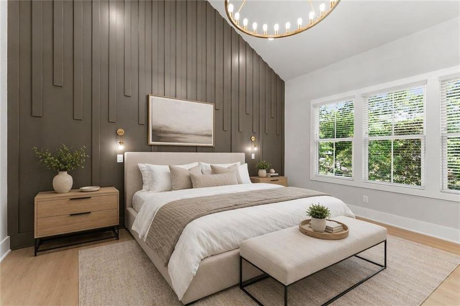 Furnished interior view inside a new home in , Flowery Branch (Image 10).