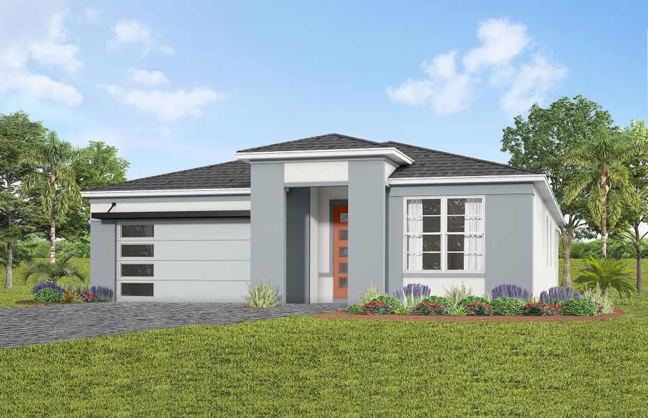 Representative exterior photo of a completed home built from the Coral by Pulte Homes in Lakehaven Estates, Clermont, FL (Image 14). Representative exterior photo of a completed home built from the Coral by Pulte Homes in Lakehaven Estates, Clermont, FL (Image 14).