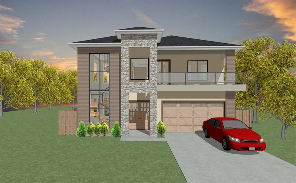 Front exterior of a new home in , Dallas, TX, highlighting curb appeal (Image 2).