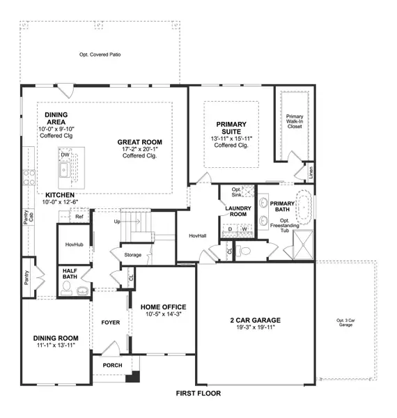 2D floor plan layout for the Malmo by K. Hovnanian® Homes in Grand Magnolia, Magnolia, TX (Image 3).