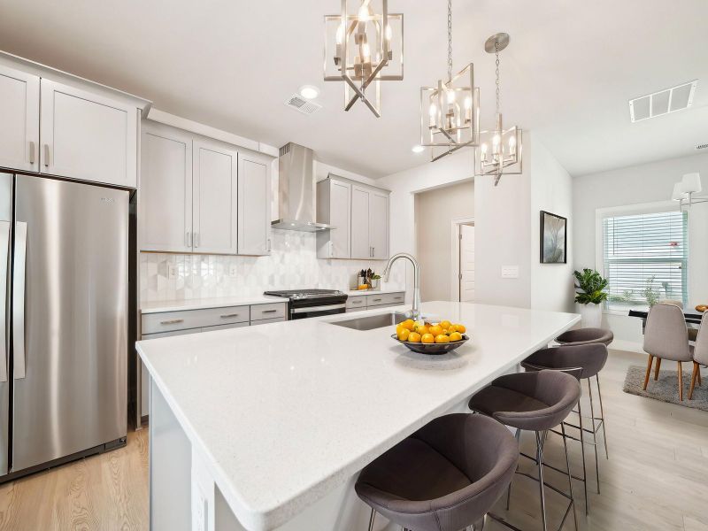 Kitchen in the Oleander floorplan at a Meritage Homes community in Atlanta, GA.