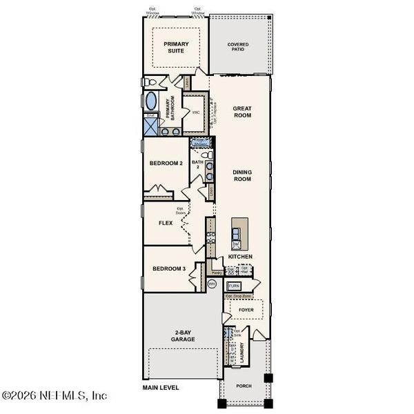 2D floor plan layout of this home in Seminole Palms, Palm Coast, FL (Image 4).