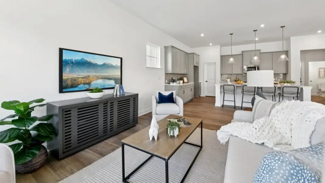 The Brentwood Plan by DRB Homes in The River District, Charlotte NC. - Living Area