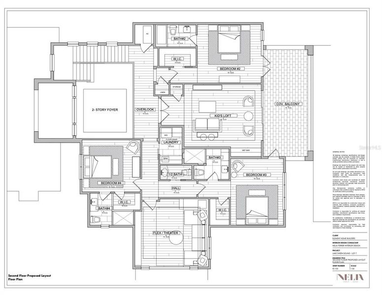 2D floor plan layout of this home in Lake Sheen Sound, Orlando, FL (Image 5).