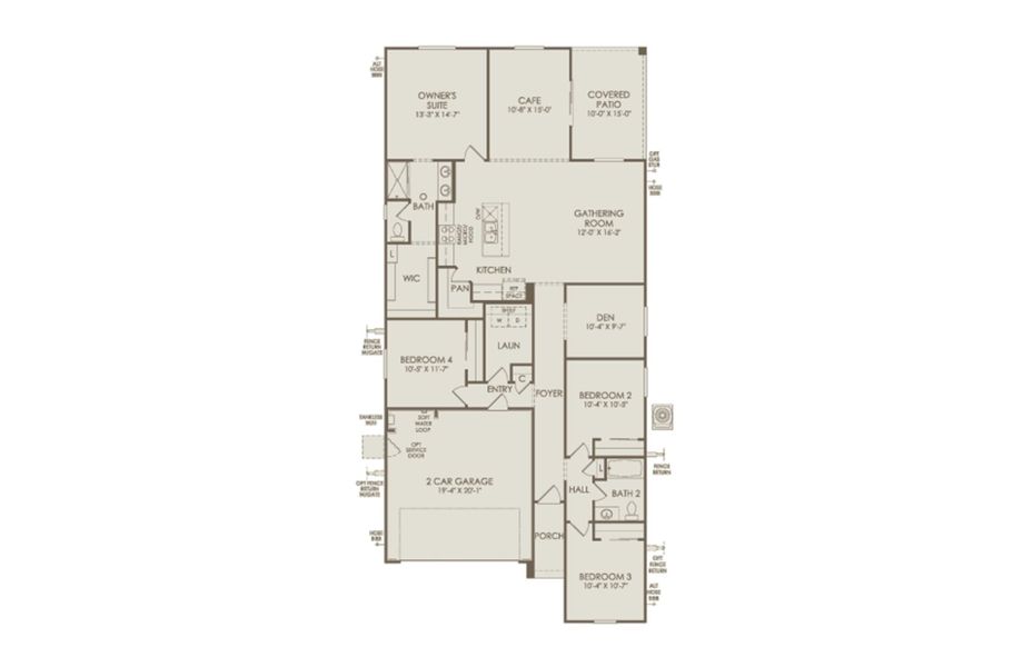 2D floor plan layout of this home in Festival Foothills, Buckeye, AZ (Image 3). 2D floor plan layout of this home in Festival Foothills, Buckeye, AZ (Image 3).