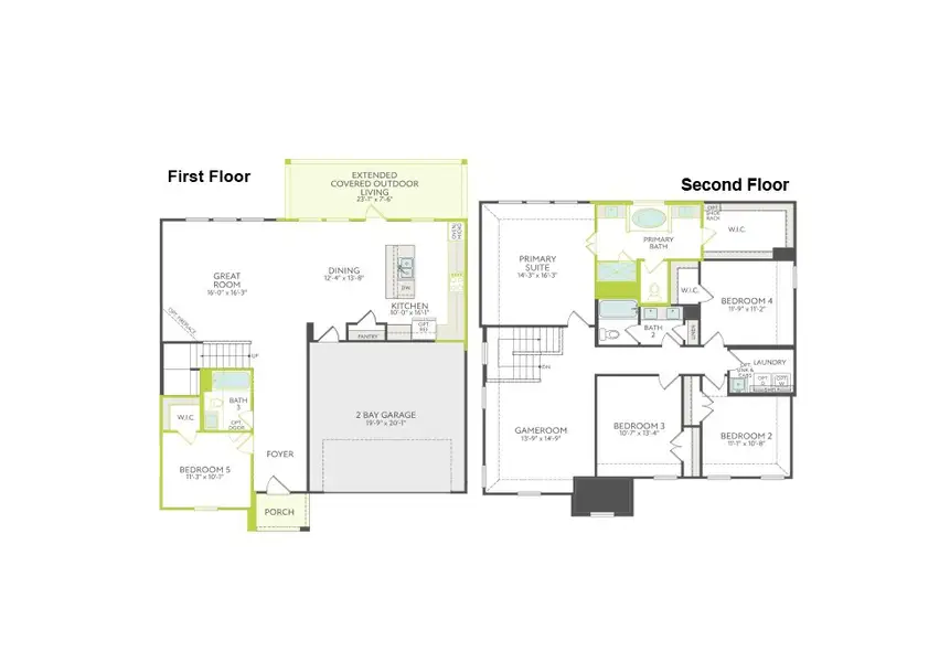 2D floor plan layout of this home in Painted Tree, McKinney, TX (Image 3). 2D floor plan layout of this home in Painted Tree, McKinney, TX (Image 3).