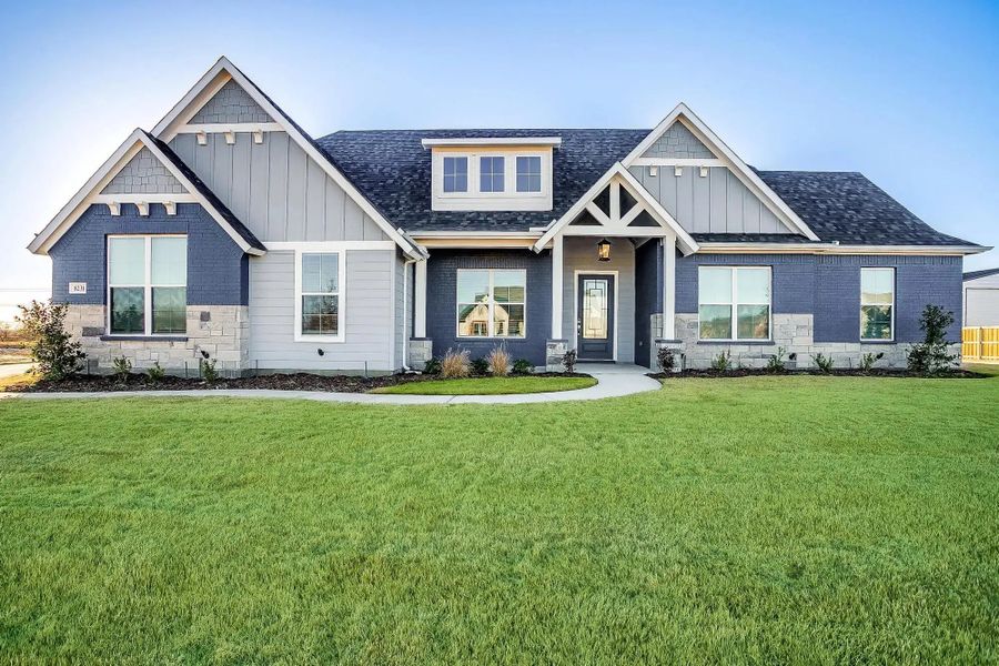 Representative exterior photo of a completed home built from the The Finley by Elmwood Custom Homes in Byrum Ranch, Maypearl, TX (Image 5).