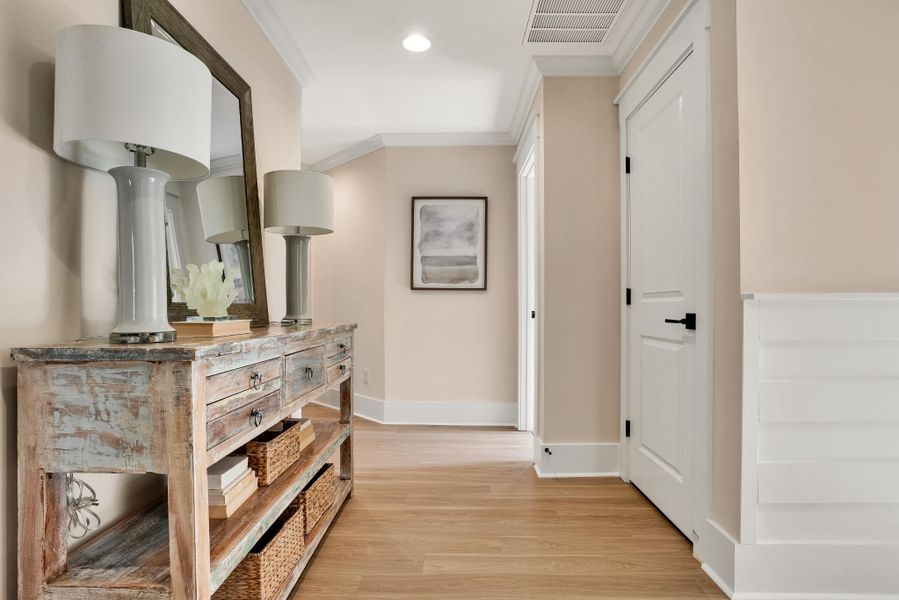 Representative furnished interior of a home built from the Harrison by Bill Clark Homes in Sidbury Landing, Wilmington (Image 39).