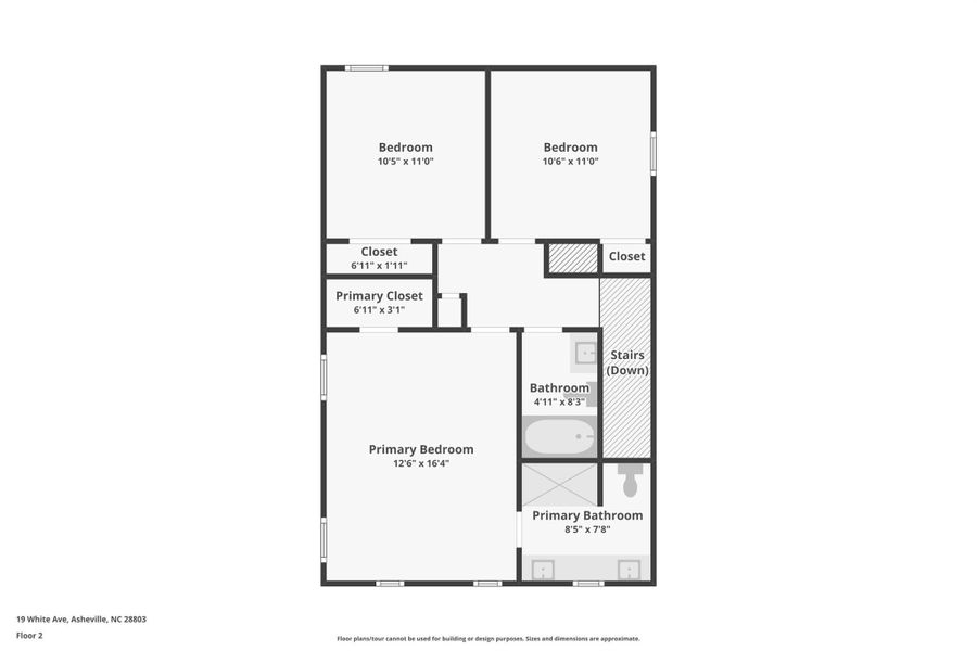 2D floor plan layout of this home in , Asheville, NC (Image 5).