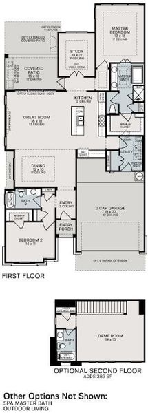 2D floor plan layout for the Bertram by Sitterle Homes in Davis Ranch, San Antonio, TX (Image 3). 2D floor plan layout for the Bertram by Sitterle Homes in Davis Ranch, San Antonio, TX (Image 3).