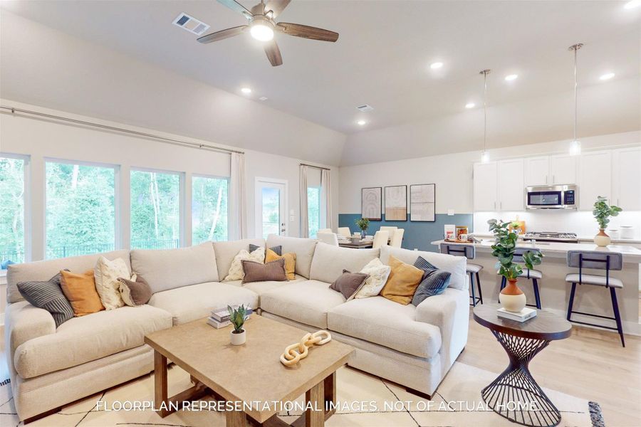 Furnished interior view inside a new home in Lone Star Landing, Montgomery (Image 13).