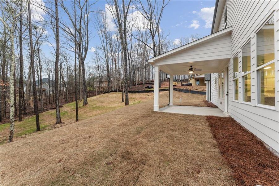 Exterior details and patio area of a home in The Reserve at Knollwood, Canton (Image 20).