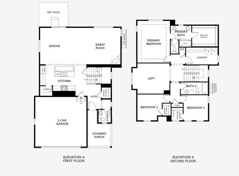 2D floor plan layout for the Telluride by Landsea Homes in Cherry Meadows, Brighton, CO (Image 3). 2D floor plan layout for the Telluride by Landsea Homes in Cherry Meadows, Brighton, CO (Image 3).