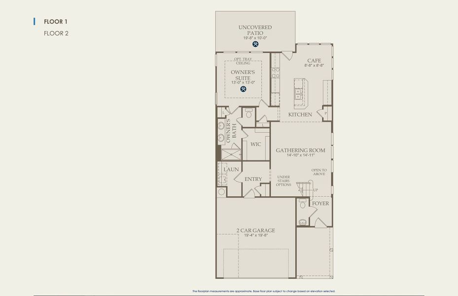2D floor plan layout of this home in Wolf Ranch, Georgetown, TX (Image 5).