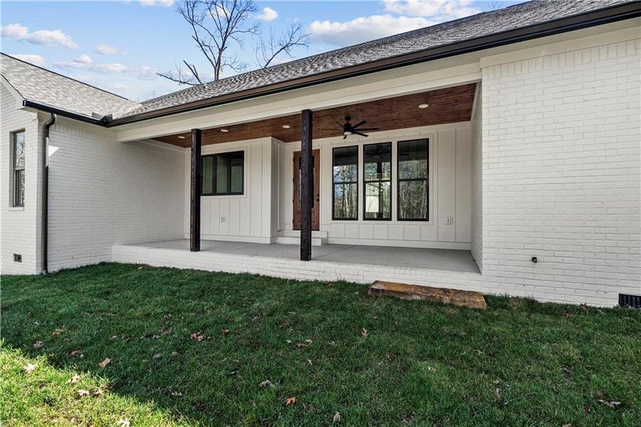 Exterior details and patio area of a home in , Calhoun (Image 26).