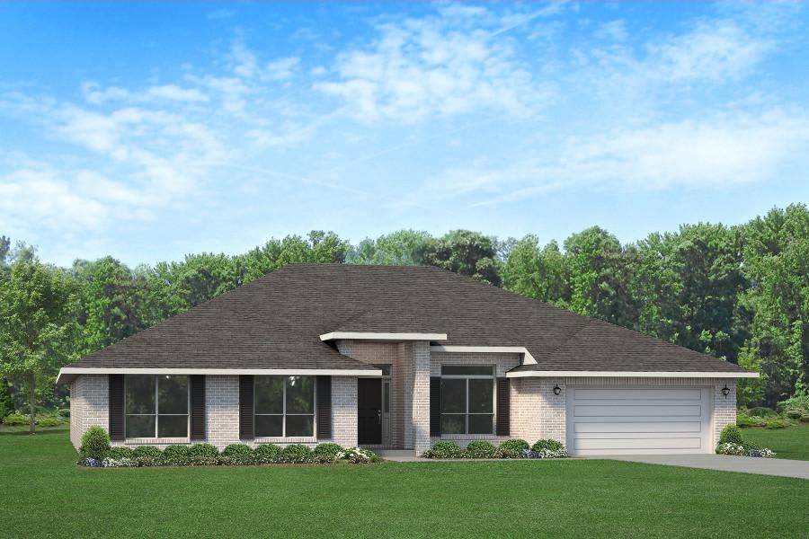 Representative exterior photo of a completed home built from the Plan 3010 by Adams Homes in Cedar Creek at Deerpoint Lake, Panama City, FL (Image 2).