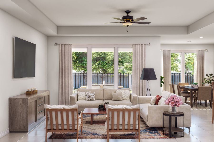 Furnished interior view inside a new home in Mason Woods, Cypress (Image 4).