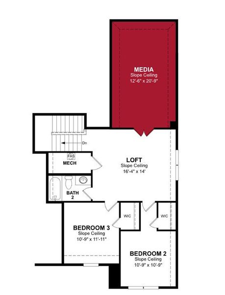 2D floor plan layout of this home in Brookville Estates, Forney, TX (Image 3).