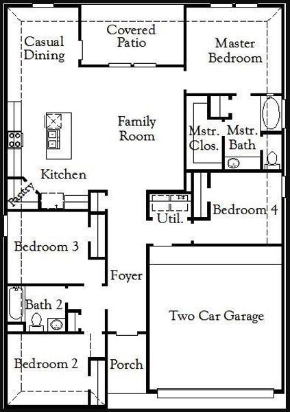 2D floor plan layout of this home in Westridge Cove, Conroe, TX (Image 2). 2D floor plan layout of this home in Westridge Cove, Conroe, TX (Image 2).