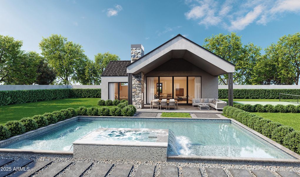 Backyard with Full Guest House