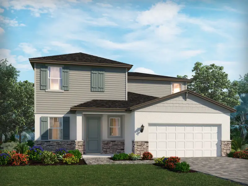 Representative exterior photo of a completed home built from the Violet by Meritage Homes in The Reserve at Hammock Oaks - Signature Series, Lady Lake, FL (Image 11).