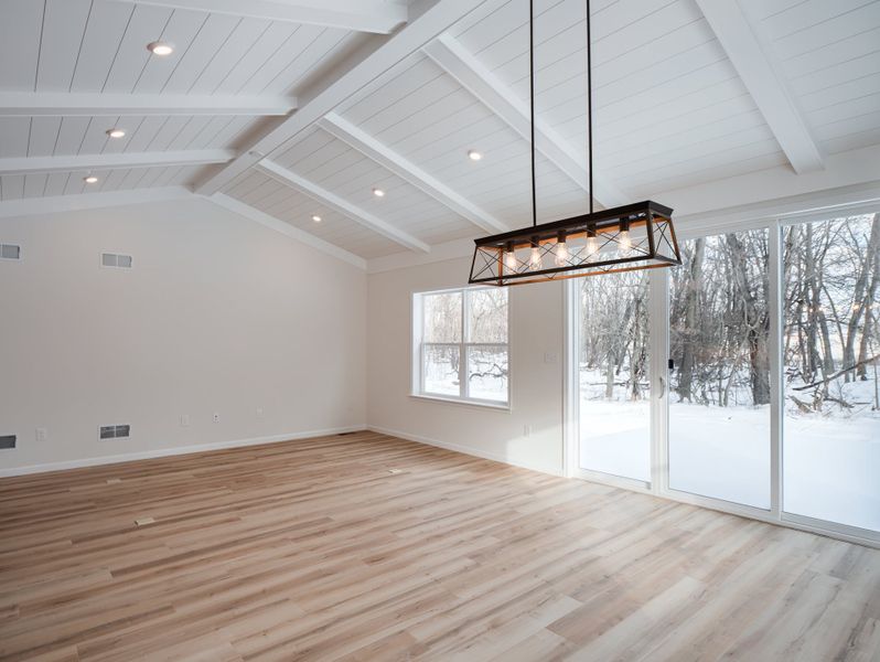 Representative unfurnished interior of a home built from the Harrison by Keystone Custom Homes in Edgewater on Lake Tillery, Norwood (Image 8).