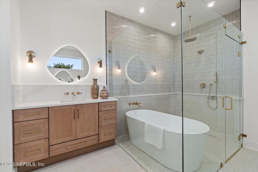 Furnished interior view inside a new home in , Jacksonville Beach (Image 15). Furnished interior view inside a new home in , Jacksonville Beach (Image 15).