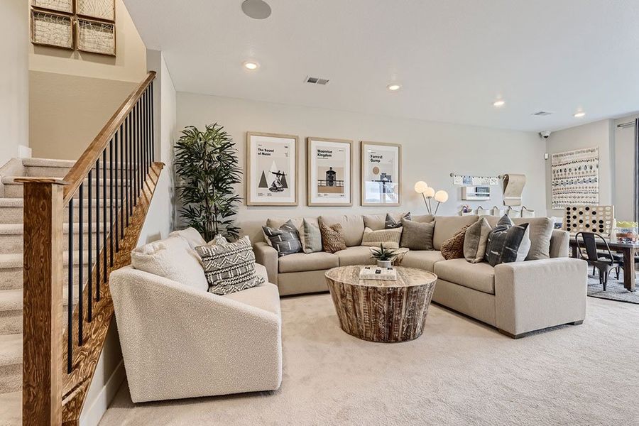 Furnished interior view inside a new home in The Aurora Highlands, Aurora (Image 10).