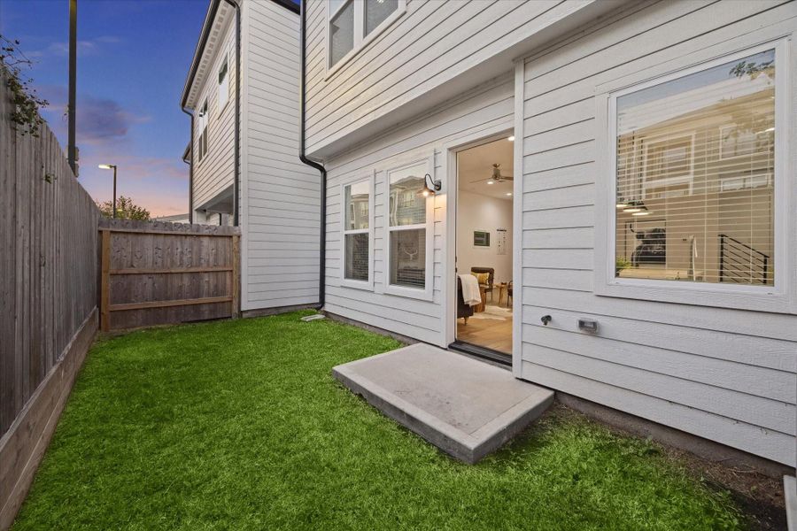 Exterior details and patio area of a home in , Houston (Image 4). Exterior details and patio area of a home in , Houston (Image 4).