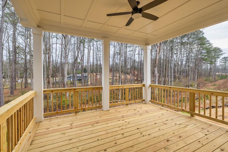 Exterior details and patio area of a home in Hillshire, Cumming (Image 3).