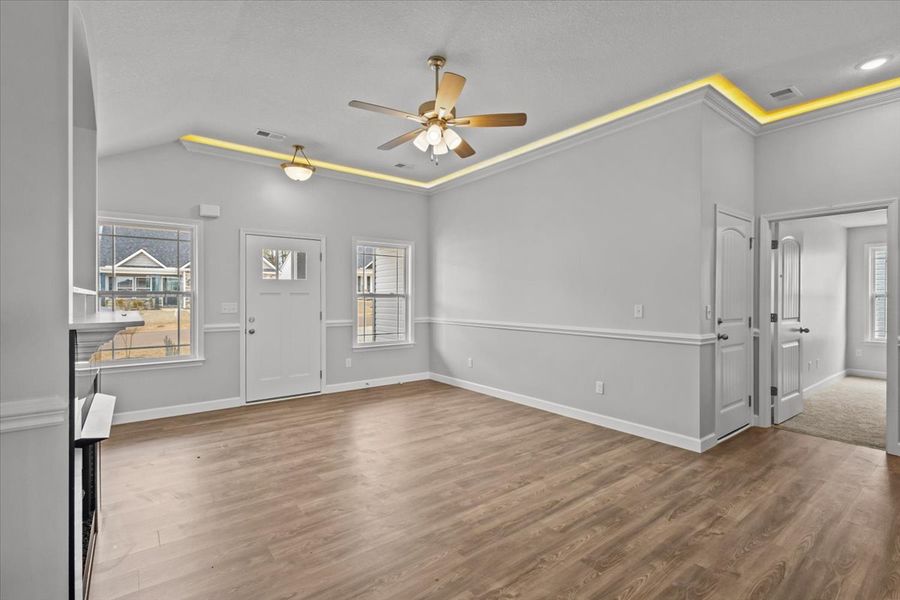 Representative unfurnished interior of a home built from the Ellison by Enchanted Homes in Hampshire Heights, Moore (Image 18).