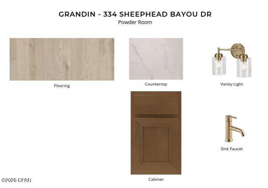 Sample of building materials used in homes in Breakfast Point East, Panama City Beach (Image 3).